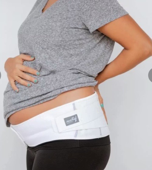 Motif Medical Pregnancy Back Brace Support Band White BRAND NEW SEALED Sz Lg