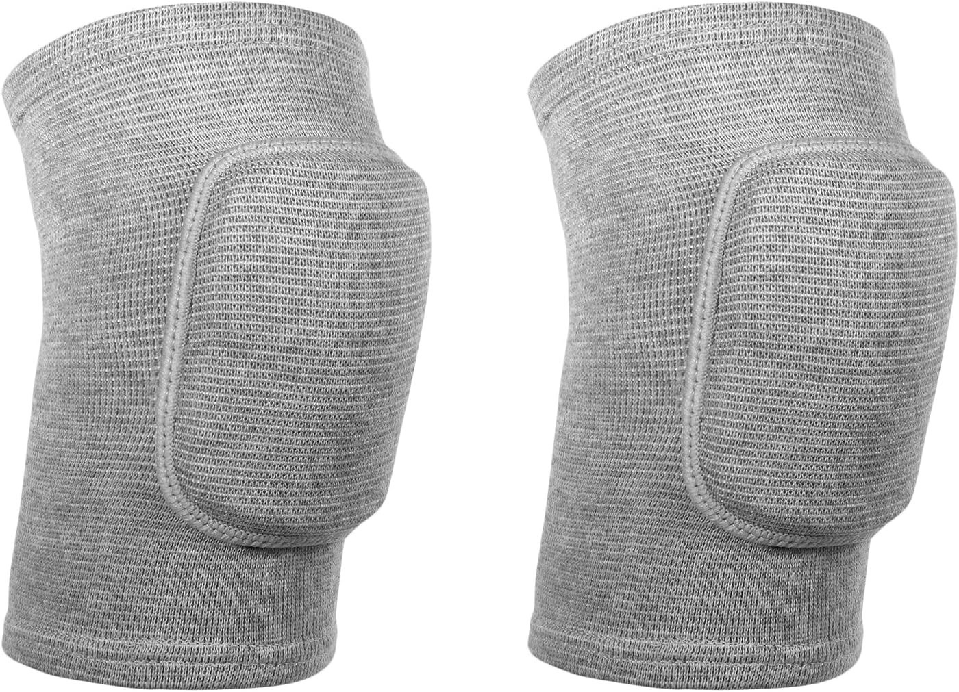 1 Pair Elbow Pads with Thicken Sponge Pad, Grey Breathable Protective Volleyb…