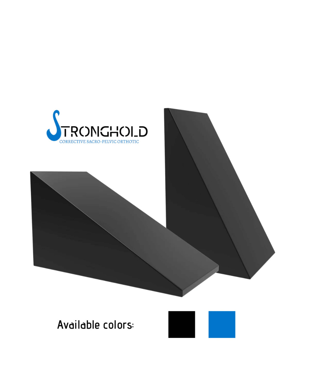 Stronghold Pelvic Sacral Blocks Set High-Density Foam Wedges – Black Color Set