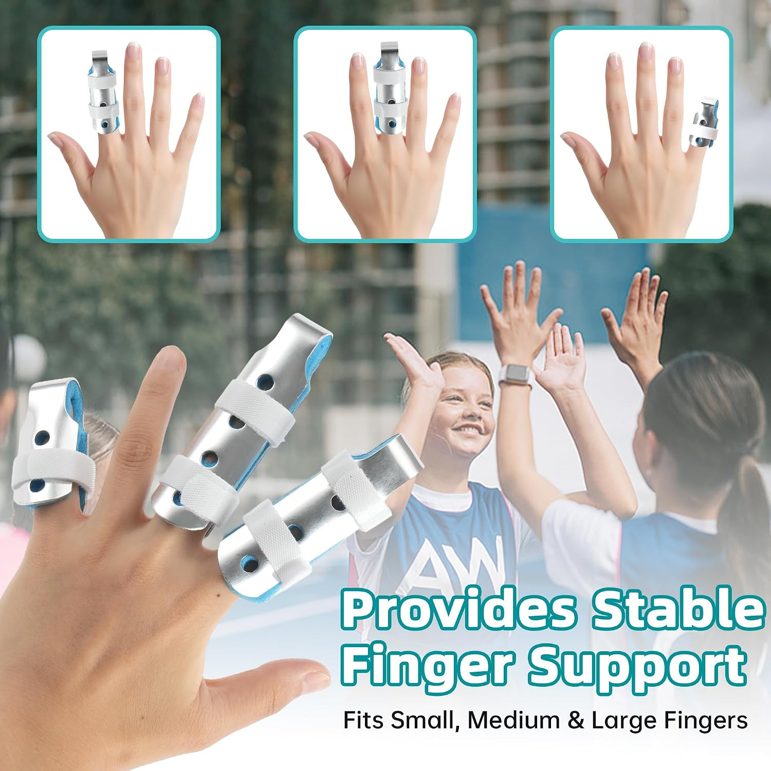 Finger Splint 3PCS – Support Brace for Injury, Joint Pain Relief, Immobilization
