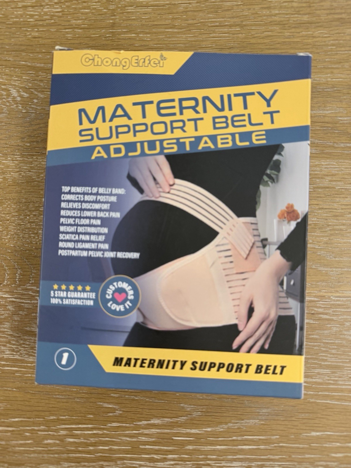 ChongErfei Adjustable Maternity Support Belt – Pregnancy – Black Size L