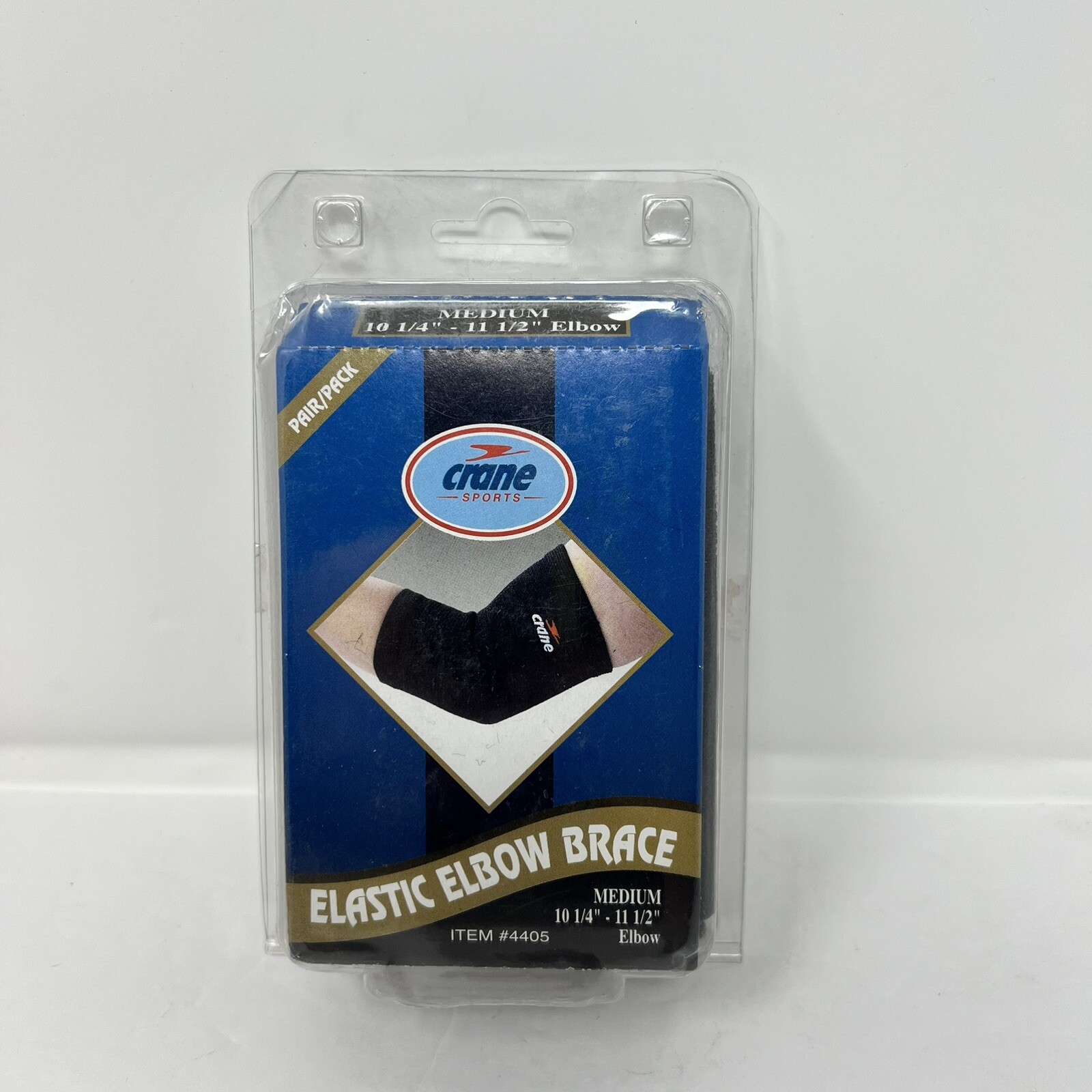 Crane Sports Elastic Elbow Support Brace Black Medium 10 1/4 – 11 1/2 Brand New