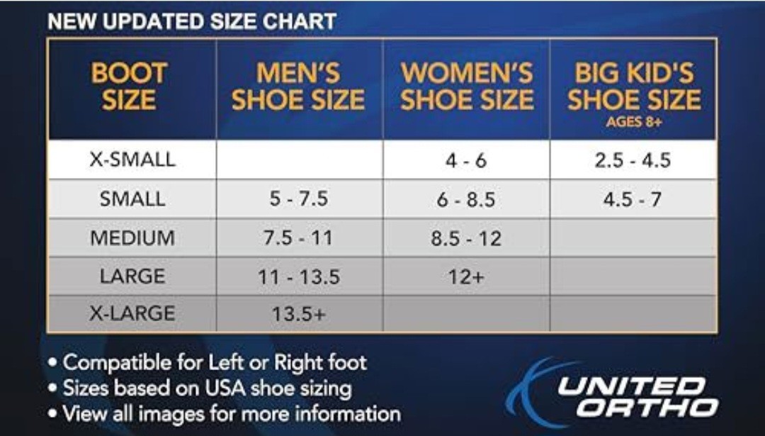 United Ortho Air Cam Walker Fracture Boot, Medium, Black