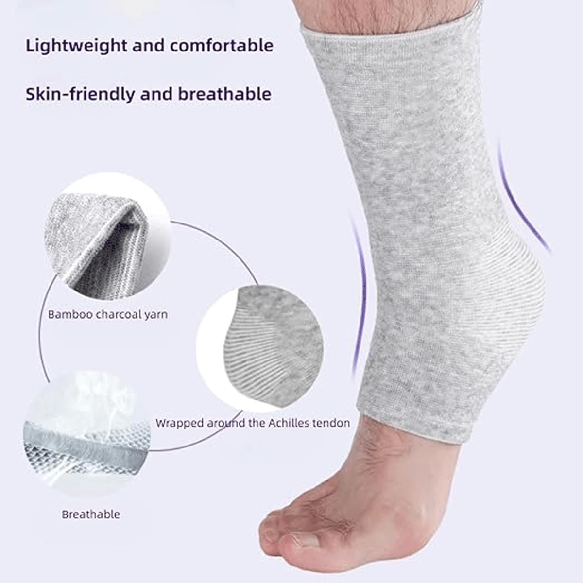 Bamboo Fiber Compression Socks for Men & Women – 15-20 mmHg, Black, White