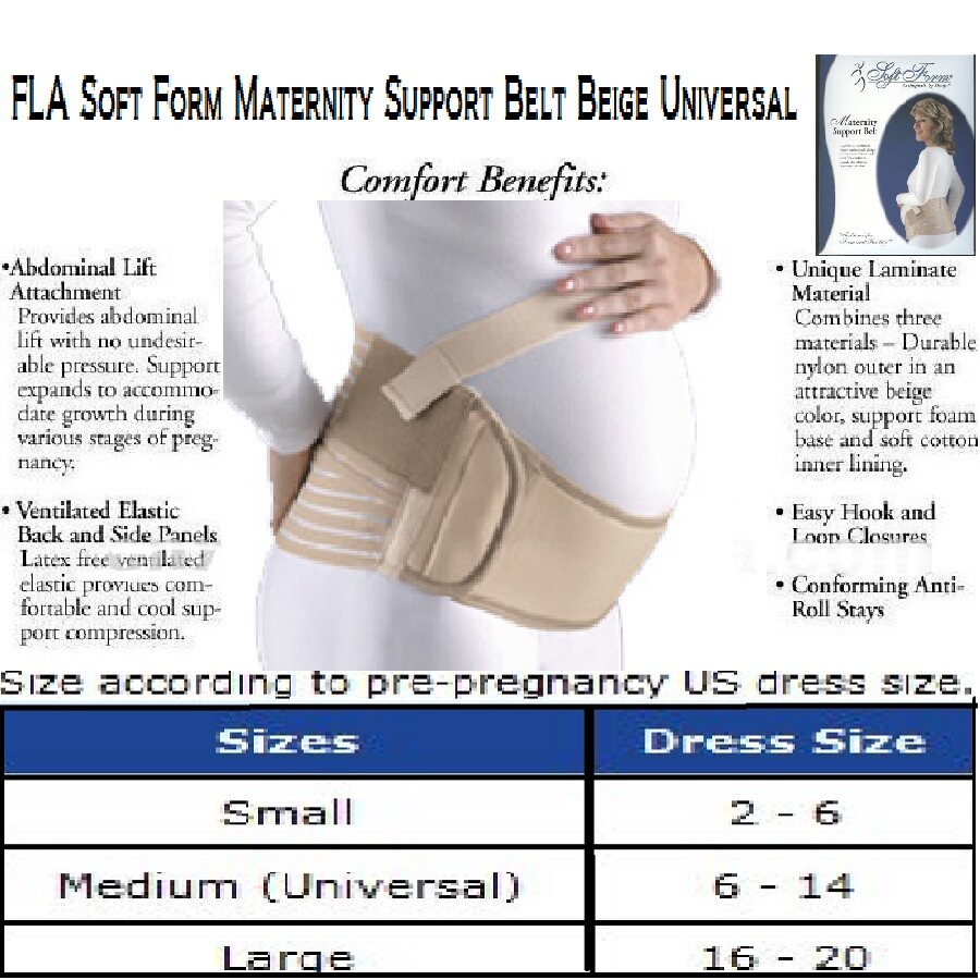 FLA Soft Form Maternity Support Belt Beige Universal