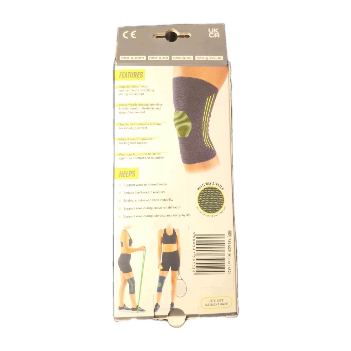 Neo G Active Knee Support Size Medium Mild Support Level