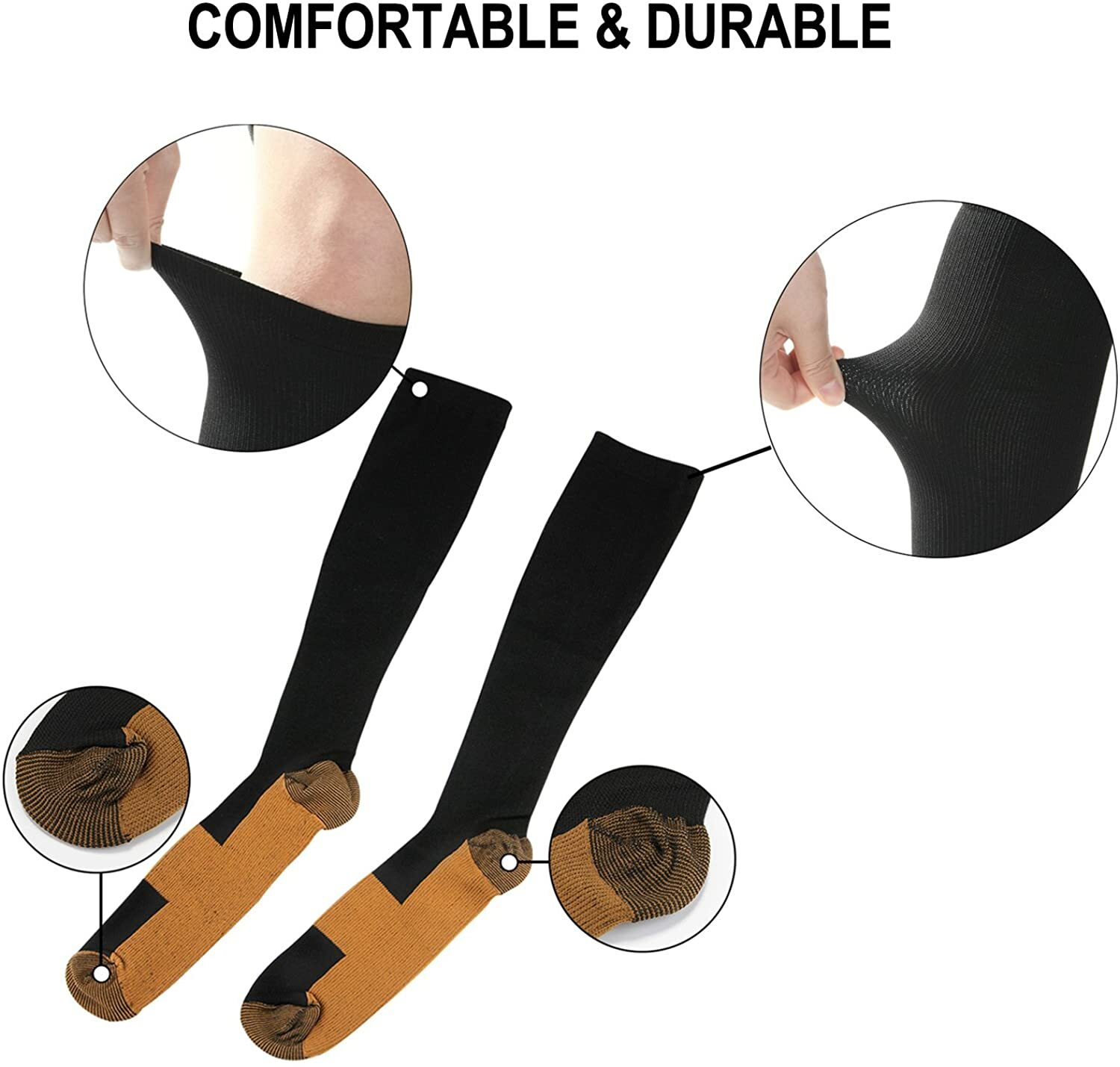 Medical Compression Socks Women Men Best Nurses Medical Pregnancy Closed Toe