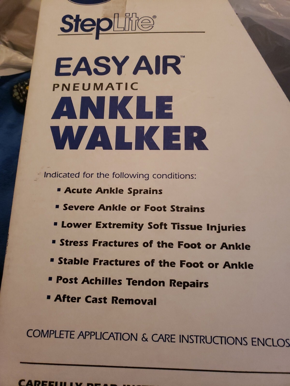 Steplite Easy Air® PNEUMATIC ANKLE WALKER BRACE Boot, HIGH HEIGHT Black, XL
