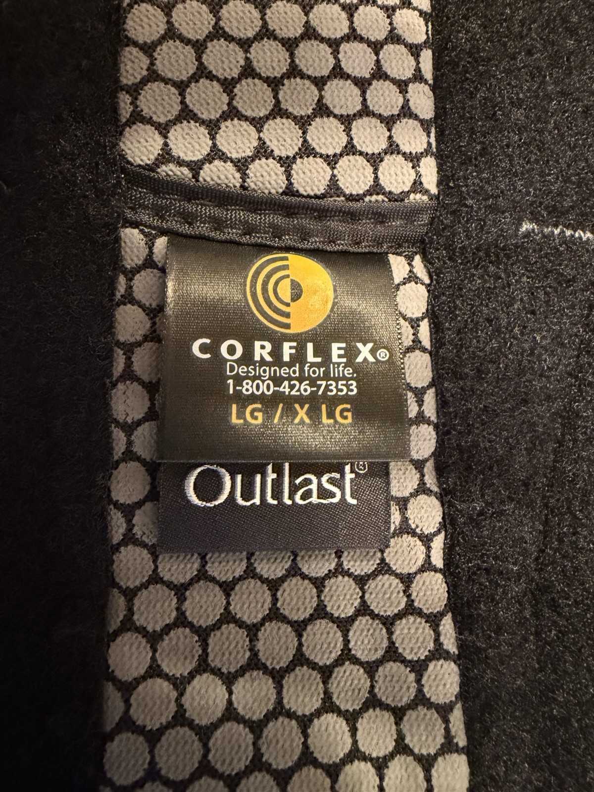 Corflex Outlast Lace Align Spine Lumbar Back Brace LG / X LG $279 MSRP