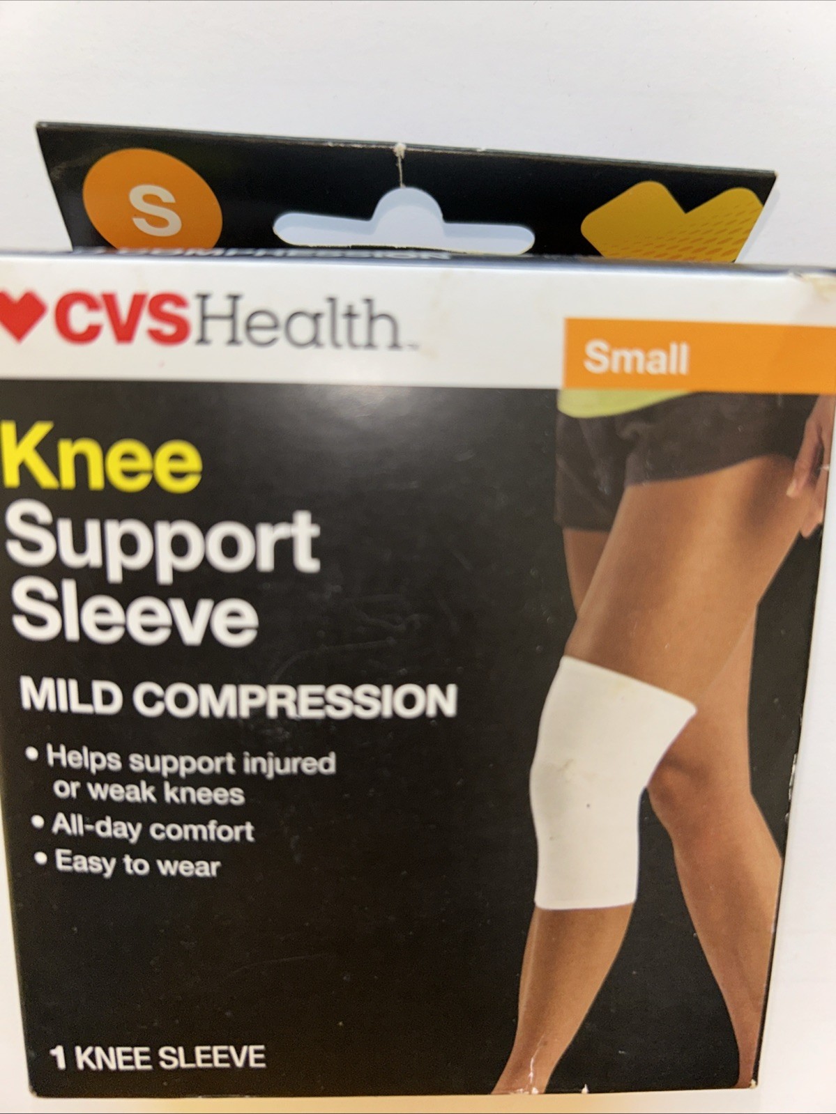 KNEE Support Sleeve CVS Health SMALL Mild Compression WHITE