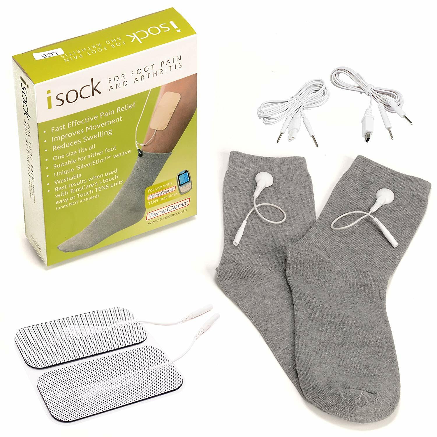 TensCare iSock – Foot and Ankle Pain Relief TENS Silver Stim Conductive Fabric