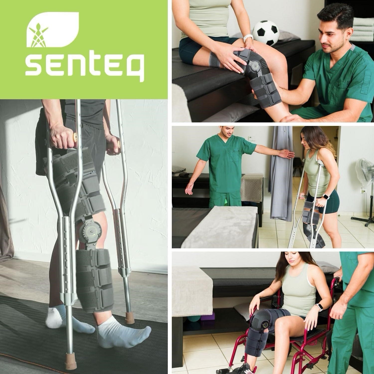 SENTEQ Knee Brace ROM Orthosis Immobilizer Post-op ROM Knee brace/foam