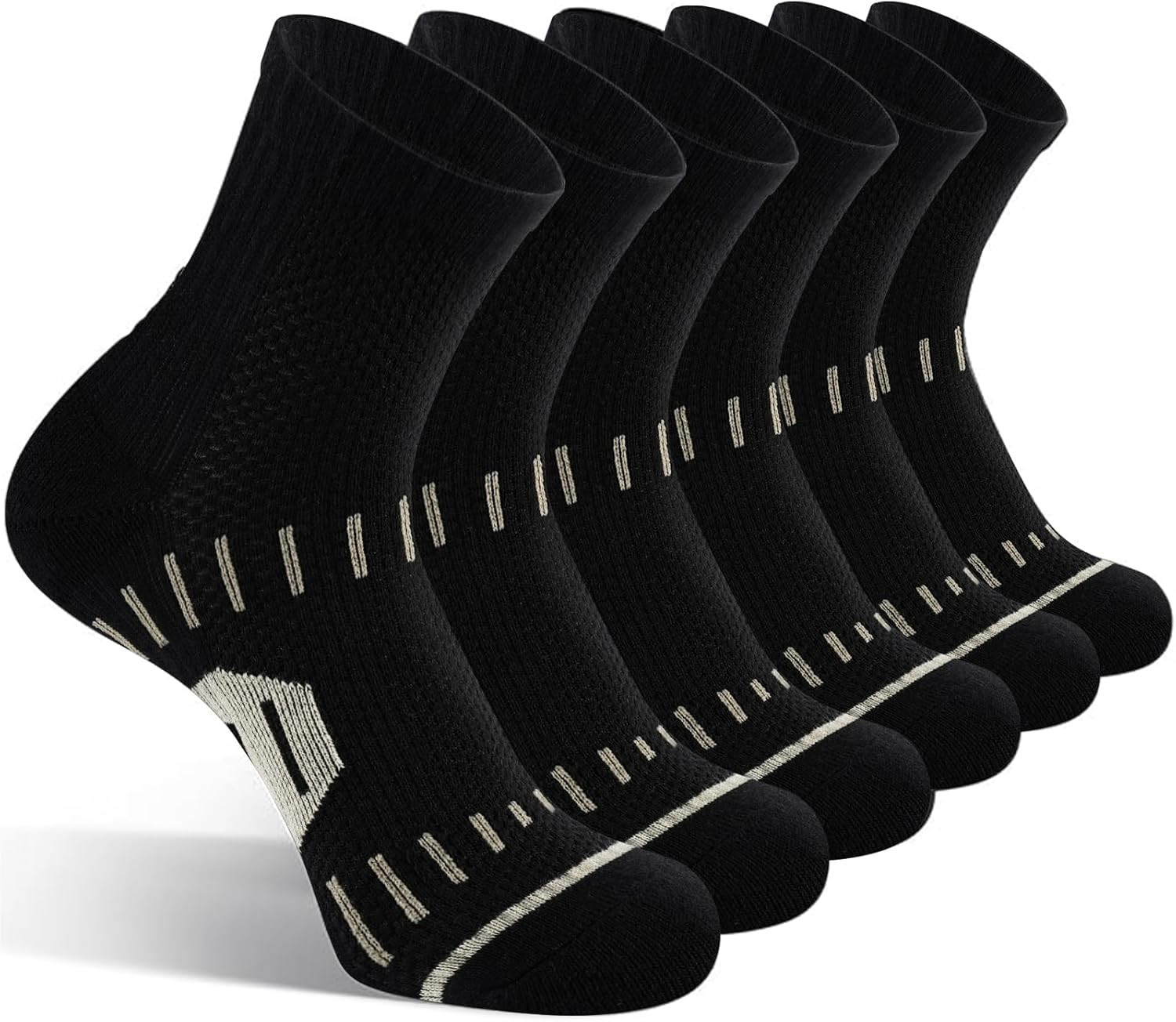 Copper Ankle Compression Socks for Men and Women(6 pairs), Breathable Arch Suppo