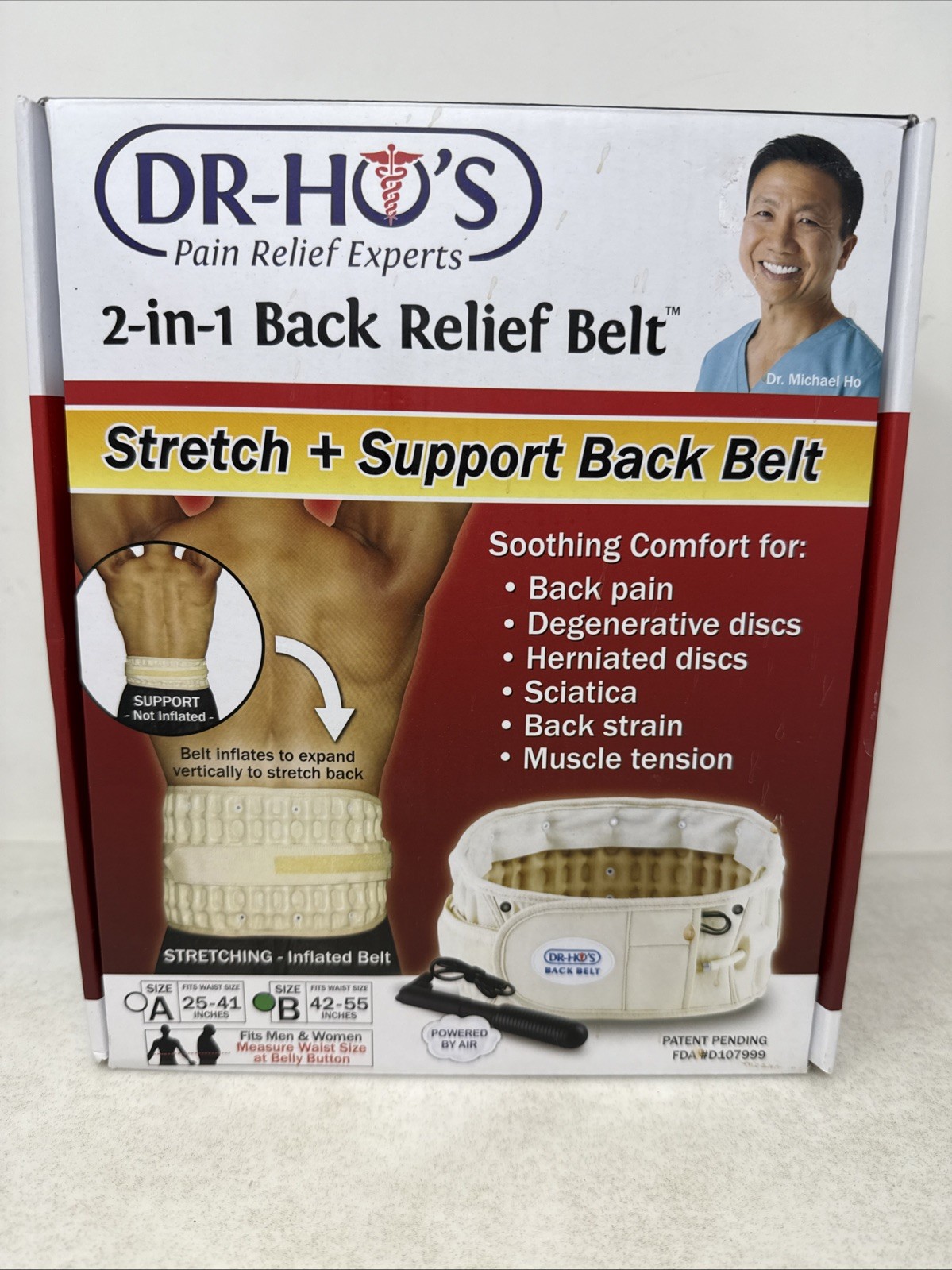 NEW DR-HO’S 2-in-1 Decompression Belt for Lower Back Pain Relief Lumbar Support