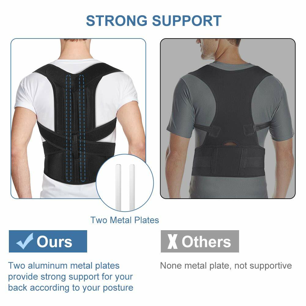 For Men Women Adjustable Posture Corrector Low Back Support Shoulder Brace Belt