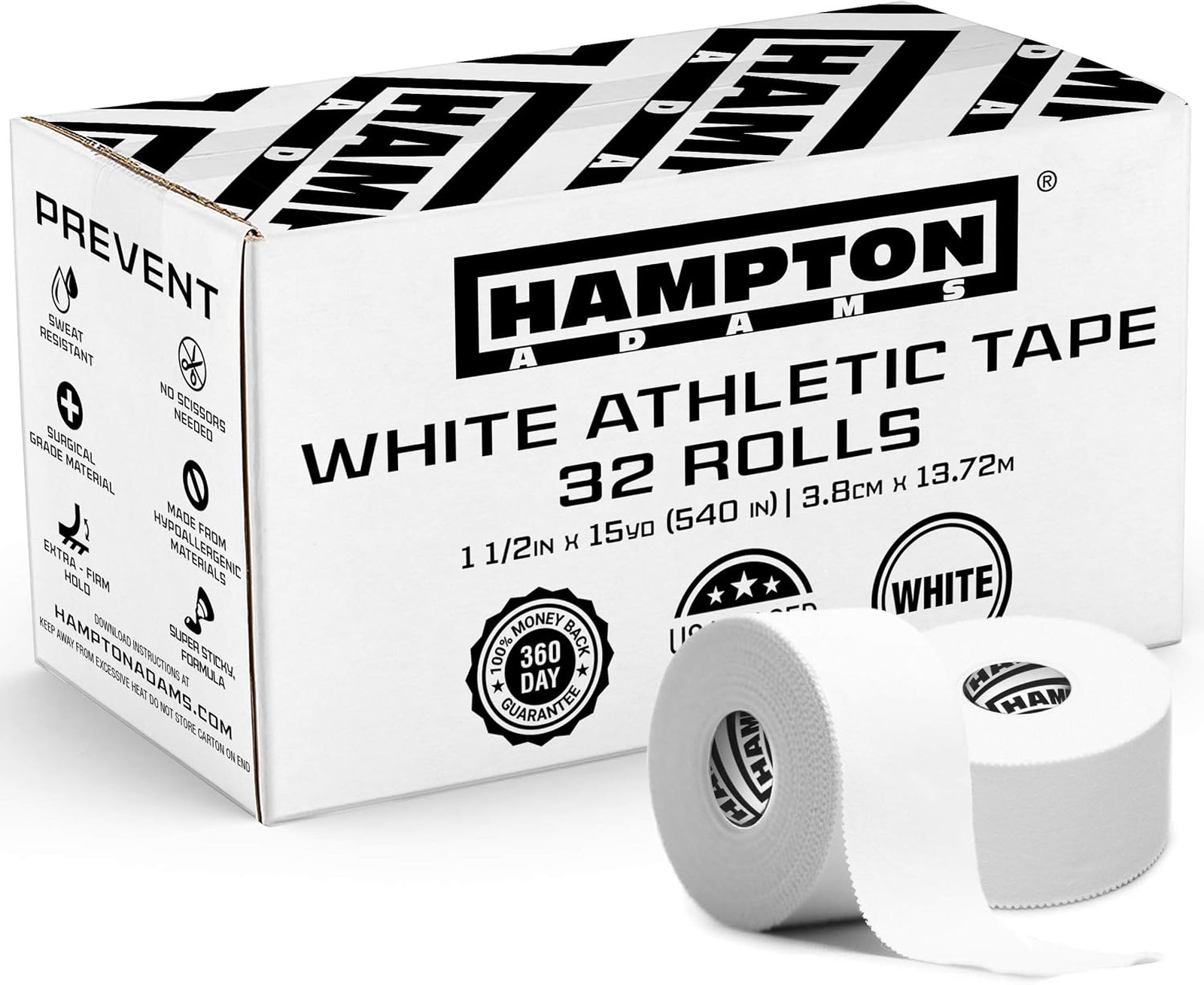 Athletic Tape Multi Pack Cotton Sports Tape 32 Rolls 45 Feet No Residue Hand
