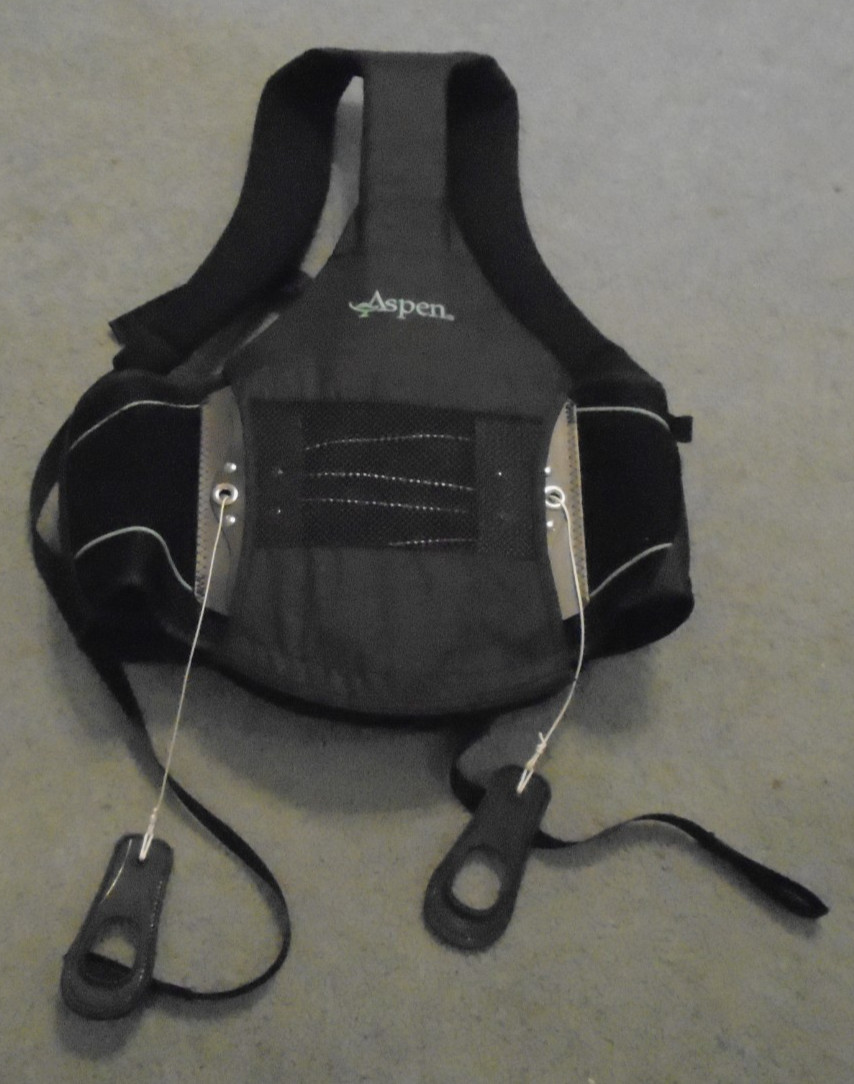 Aspen Medical Summit 456 Fully Adjustable Back Brace Black Size Medium EUC
