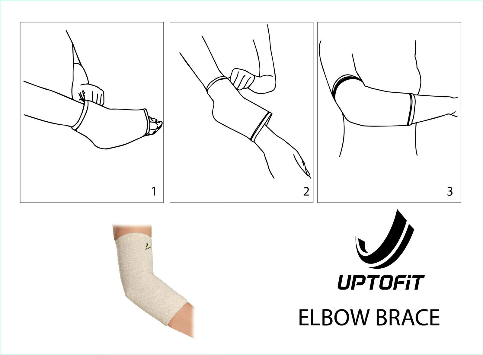 UPTOFIT Copper Elbow Sleeve Arm Compression Lightweight for Small (Pack of 1)