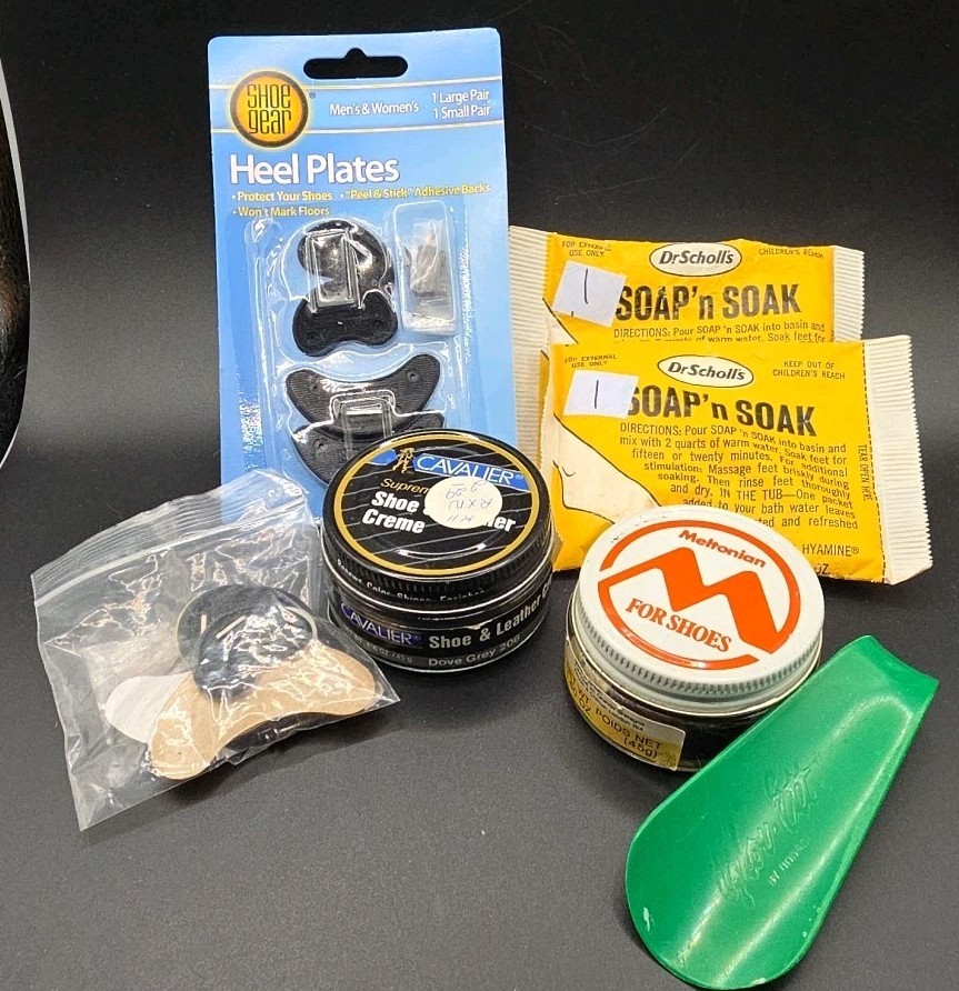 Orthotic Feet Shoe Gear Lot Bundle Heel Plates Polish Soap Soak Cream Horn Care