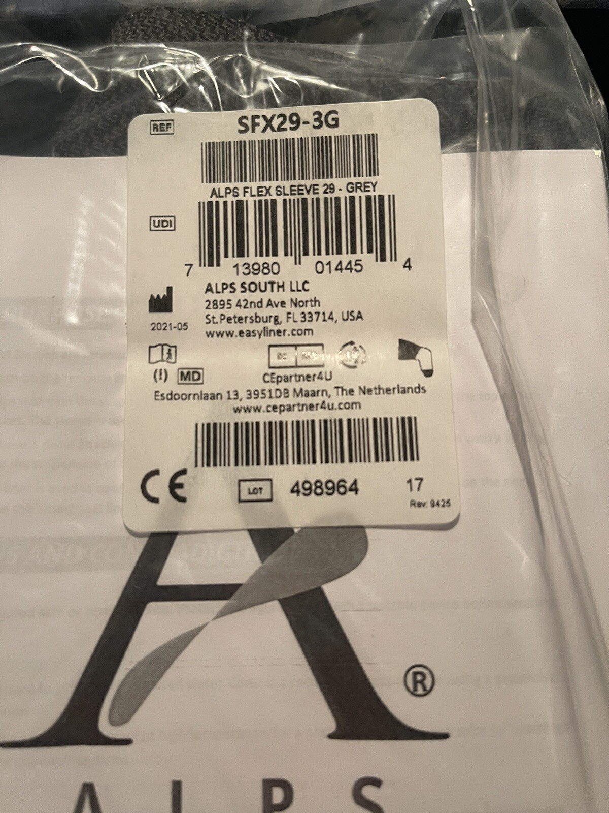 New Alps SFX29-3G – Flex Sleeve 29 – Grey – Fast Shipping, Trusted Seller!!!