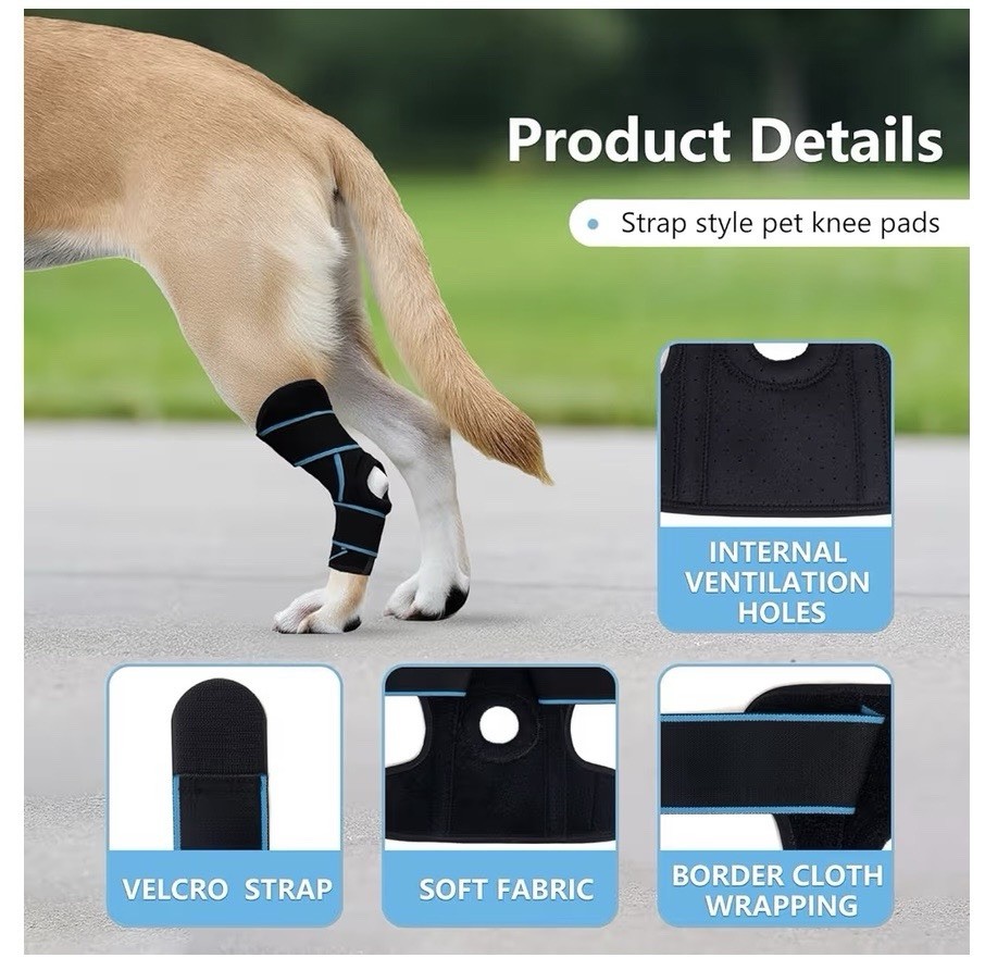 Dog Knee Brace Medium ACL Support Pet Leg Wrap Recovery Arthritis M