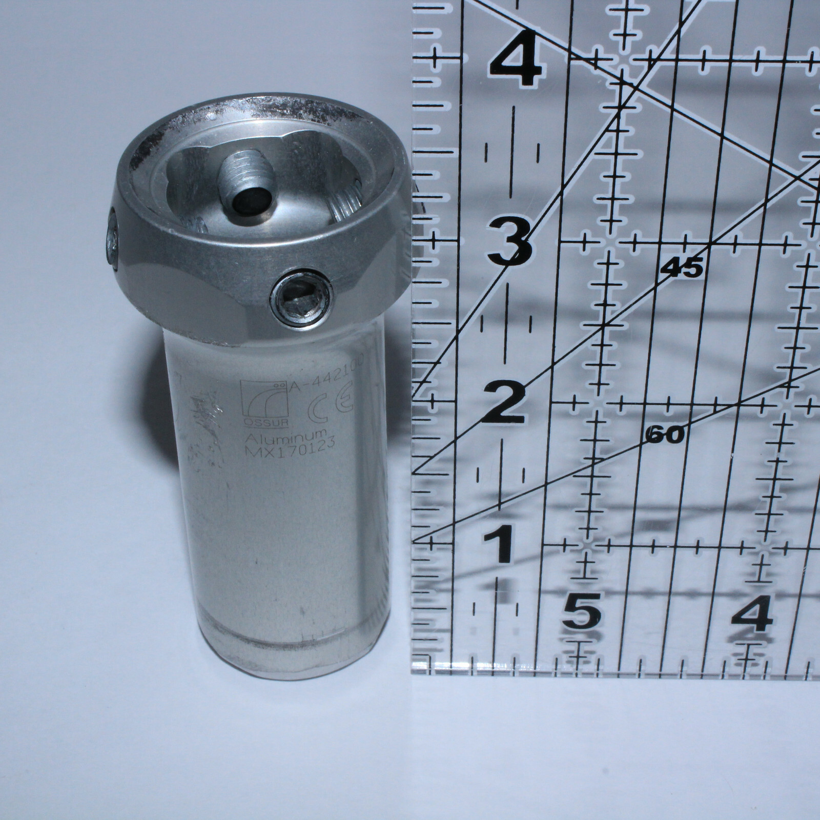OSSUR A-442100 PROSTHETIC SHORT FEMALE SINGLE ADAPTER – 90mm 3.5″ Aluminum