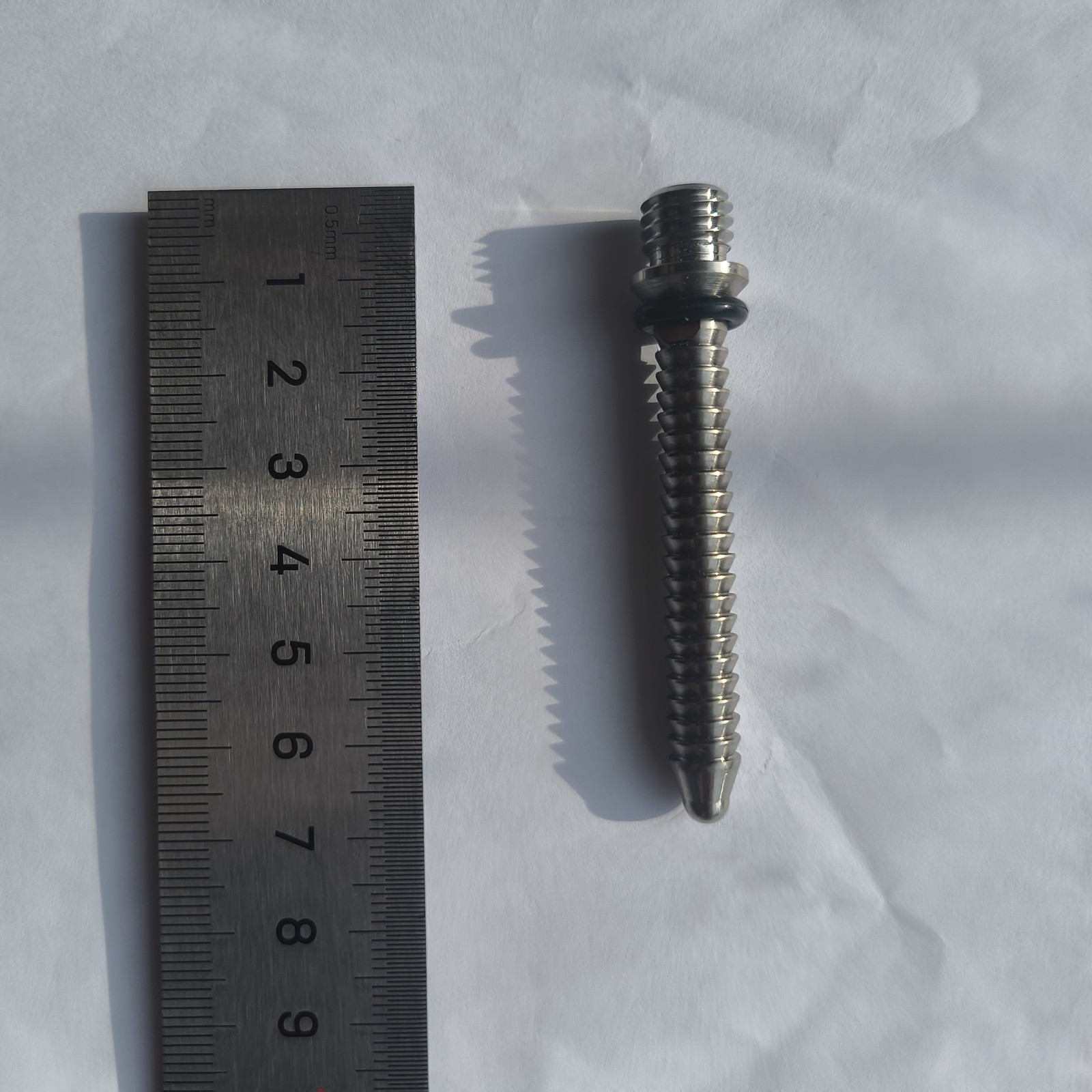 Titanium Prosthetic Lock Pin – Serrated Lock Rod Limb Accessory Part, 6.8 cm