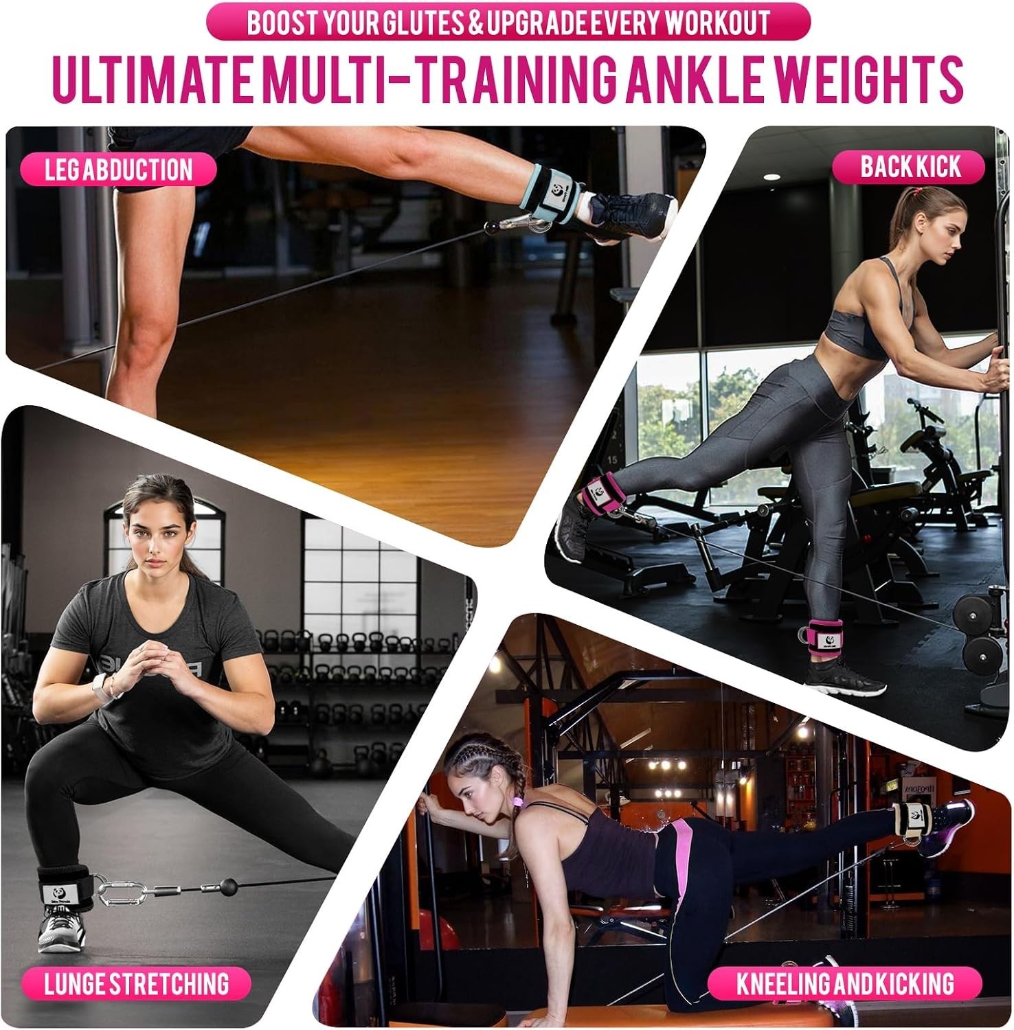 Versatile Neoprene Ankle Straps – Perfect for Cable Machines & Glute Training