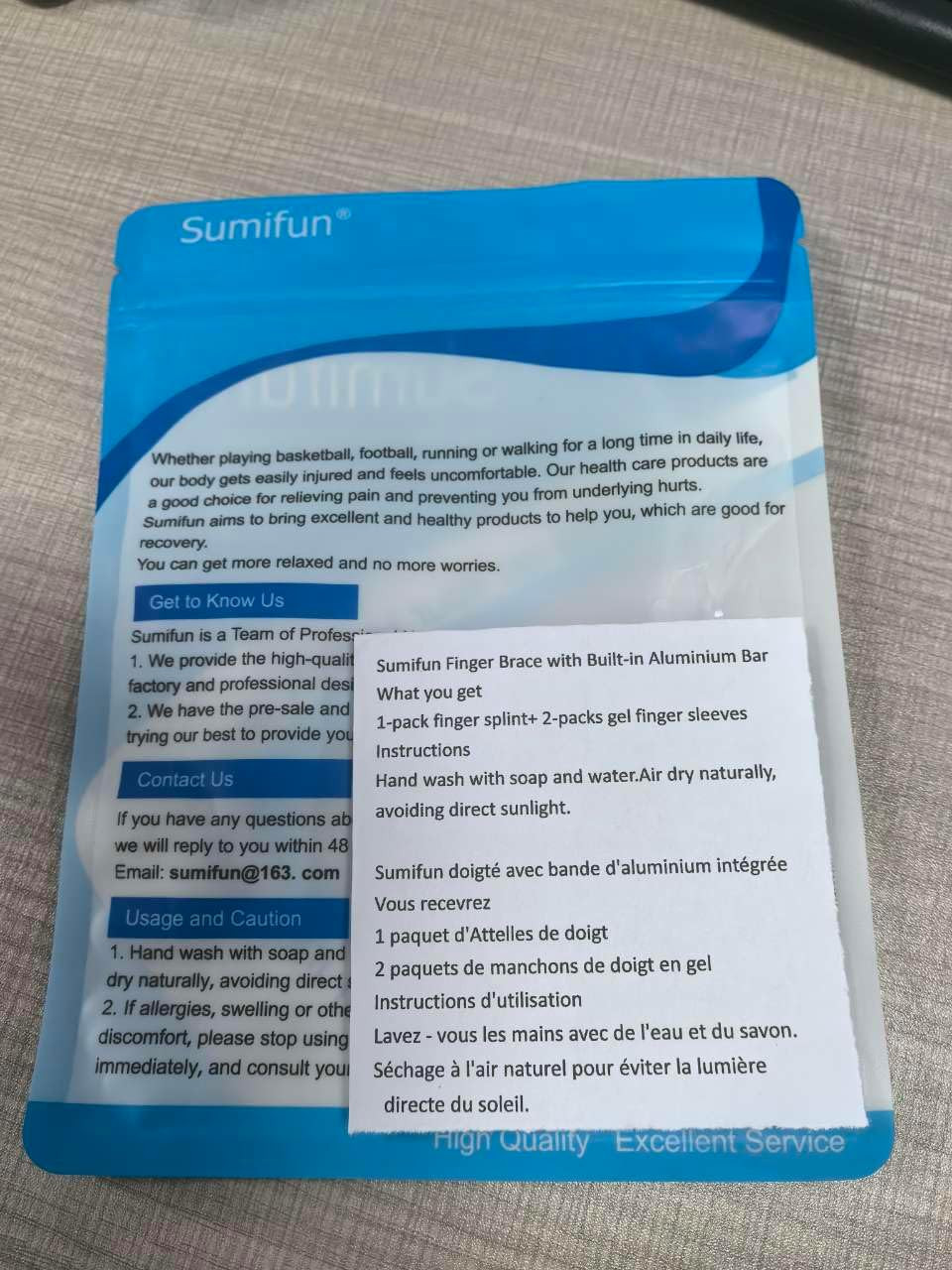 Sumifun Finger Brace, Trigger Finger Splint for Index Middle Ring Pinky Finger A