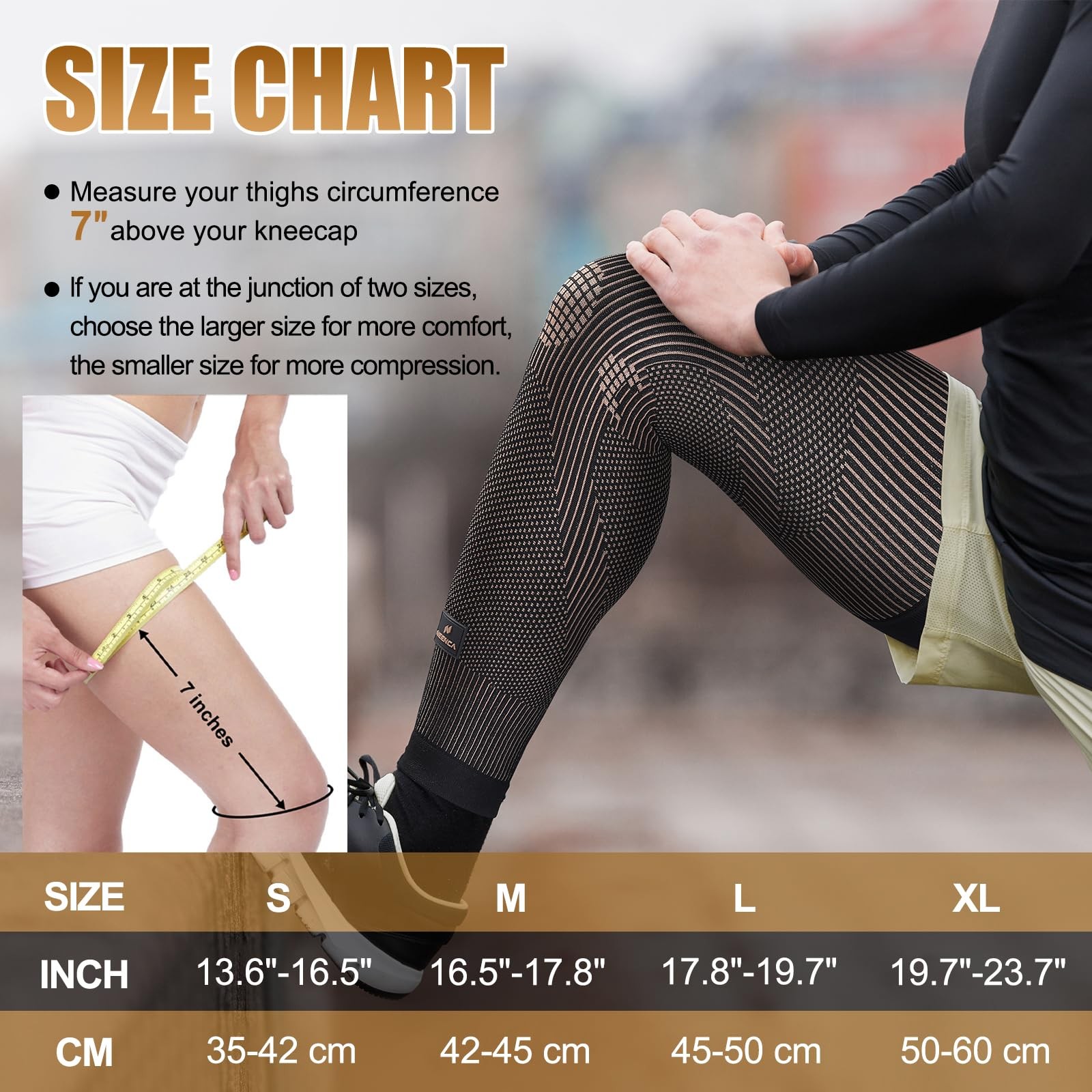 Copper Compression Leg Sleeve, Ultra-thin Full Leg Sleeve with Copper Ions In…
