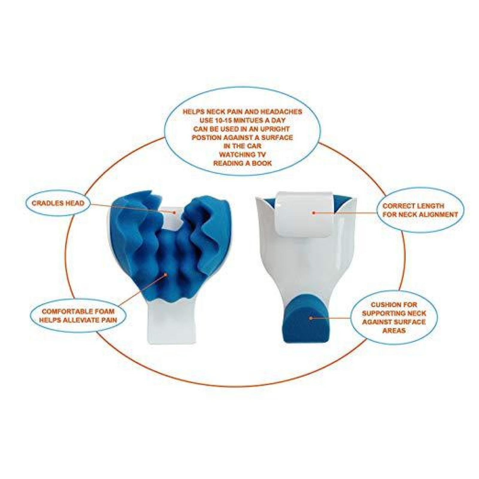 Relaxer Pain Cervical Spine Alignment Neck Pillow Massaging For Deep Relaxation