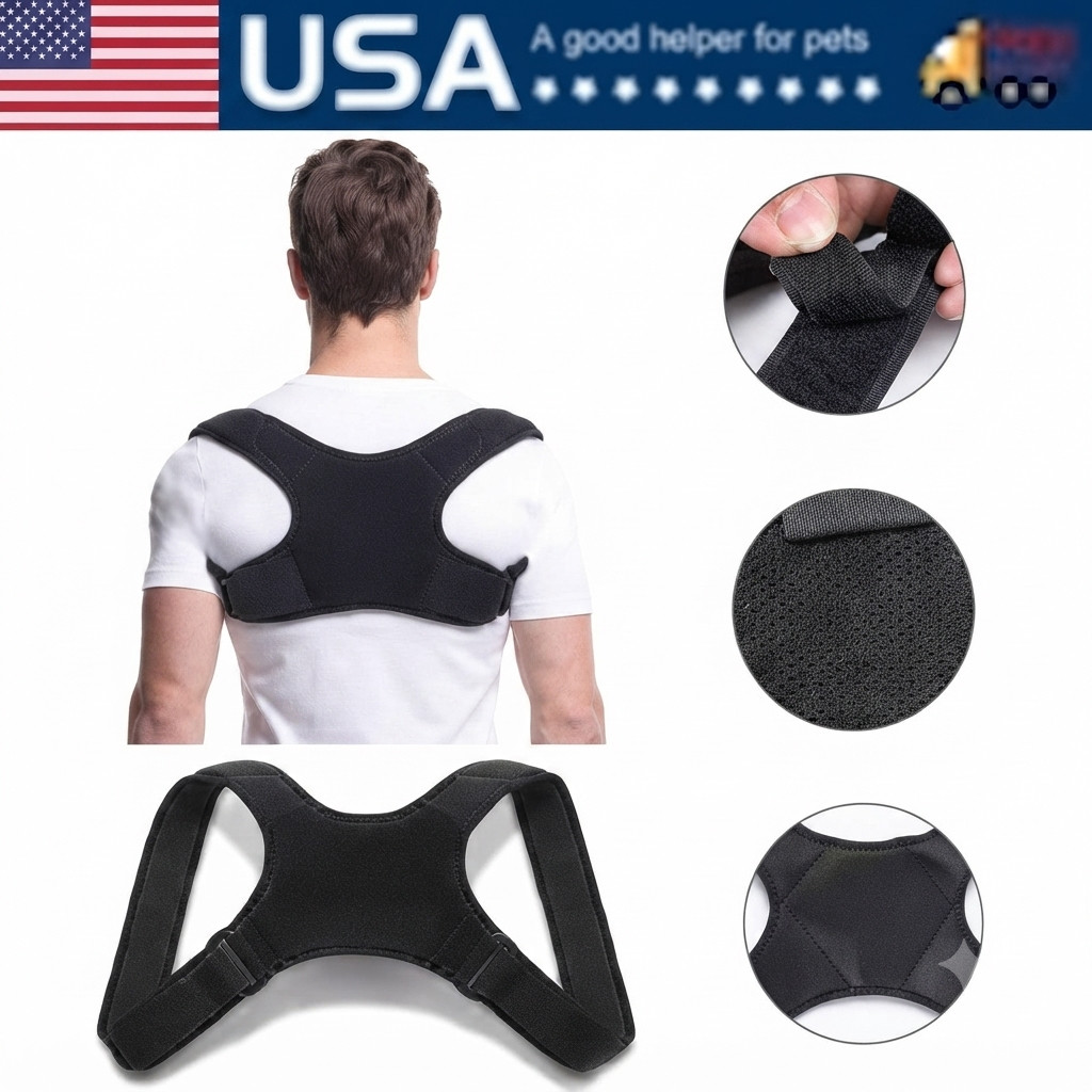 Posture Corrector Support Magnetic Back Shoulder Brace Belt Band For Men Women