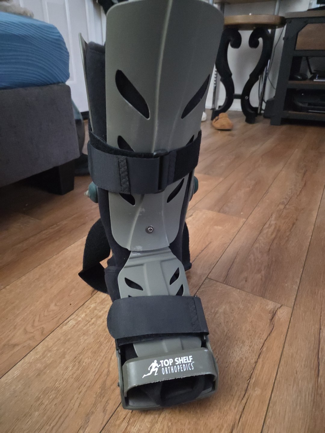 Top Shelf Orthopedics Large Walking Boot Black, Brace Ankle Sprain