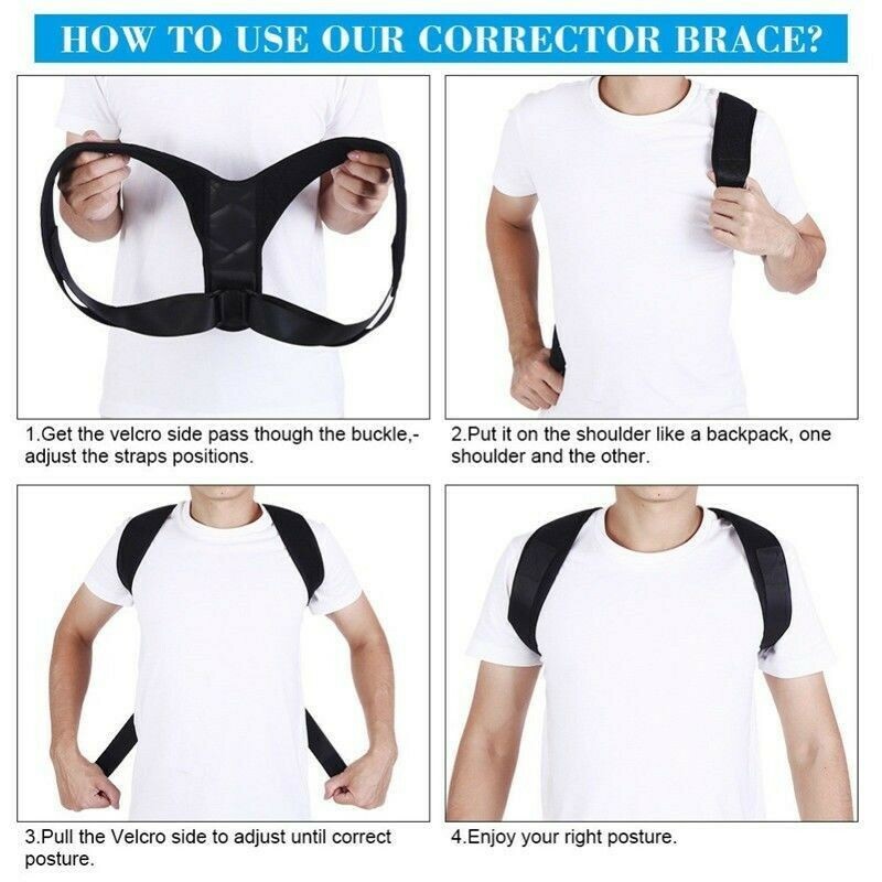 Corrector Posture – Support Invisible Back Orthotics Shoulder Brace Belt Spine