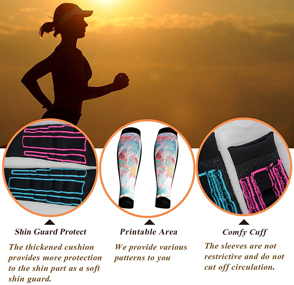 Magic Sport | Colorful Compression Calf Sleeves | Hiking, Running, Cycling | Com