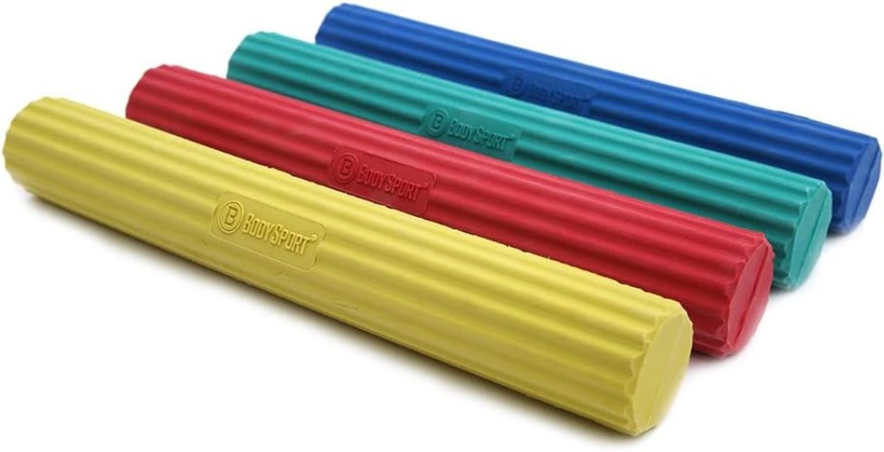 BodySport Twist & Flex Bar: Durable Rubber Resistance Trainer for Arm Injuries