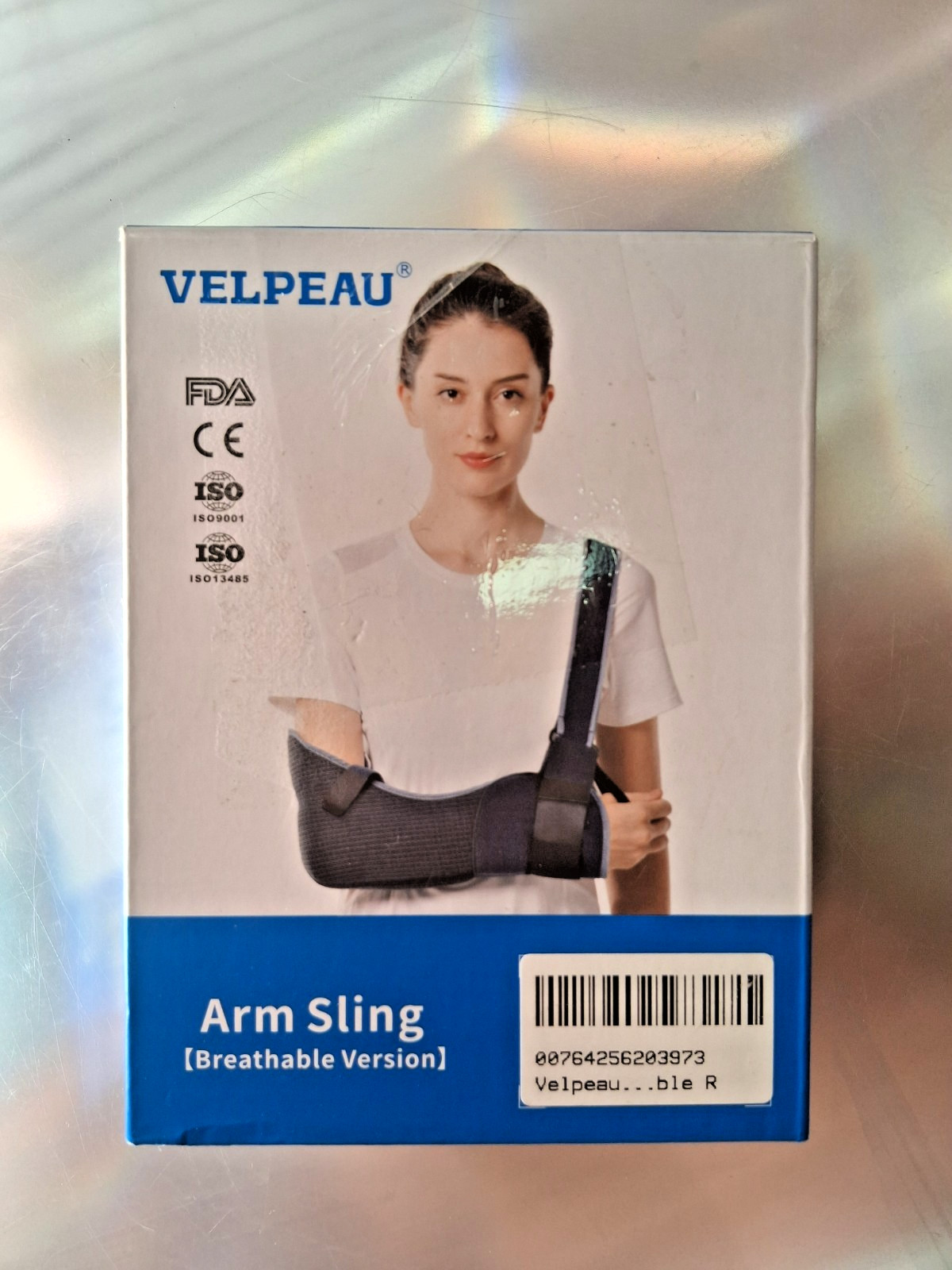 Velpeau Arm Sling Shoulder Immobilizer for Left or Right Arm (Breathable,Small)