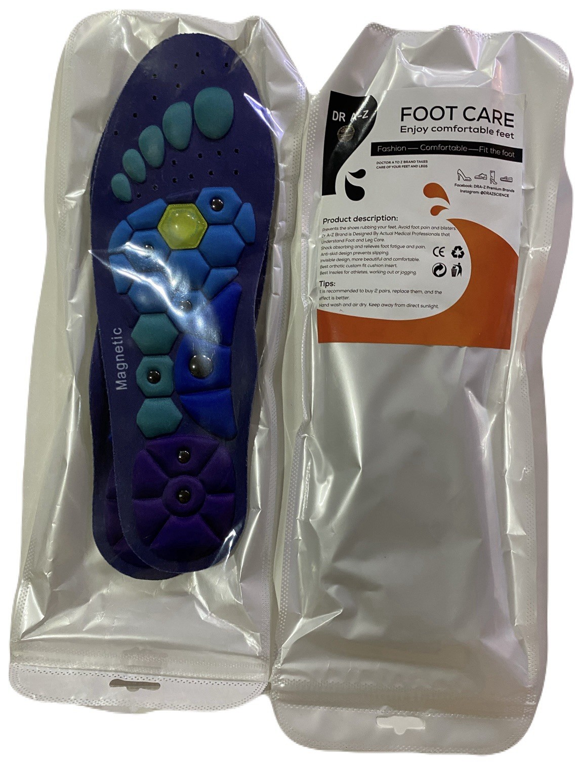 Orthopedic Acupressure Insoles for Men and Women,Reflexology Massage Foot Insert