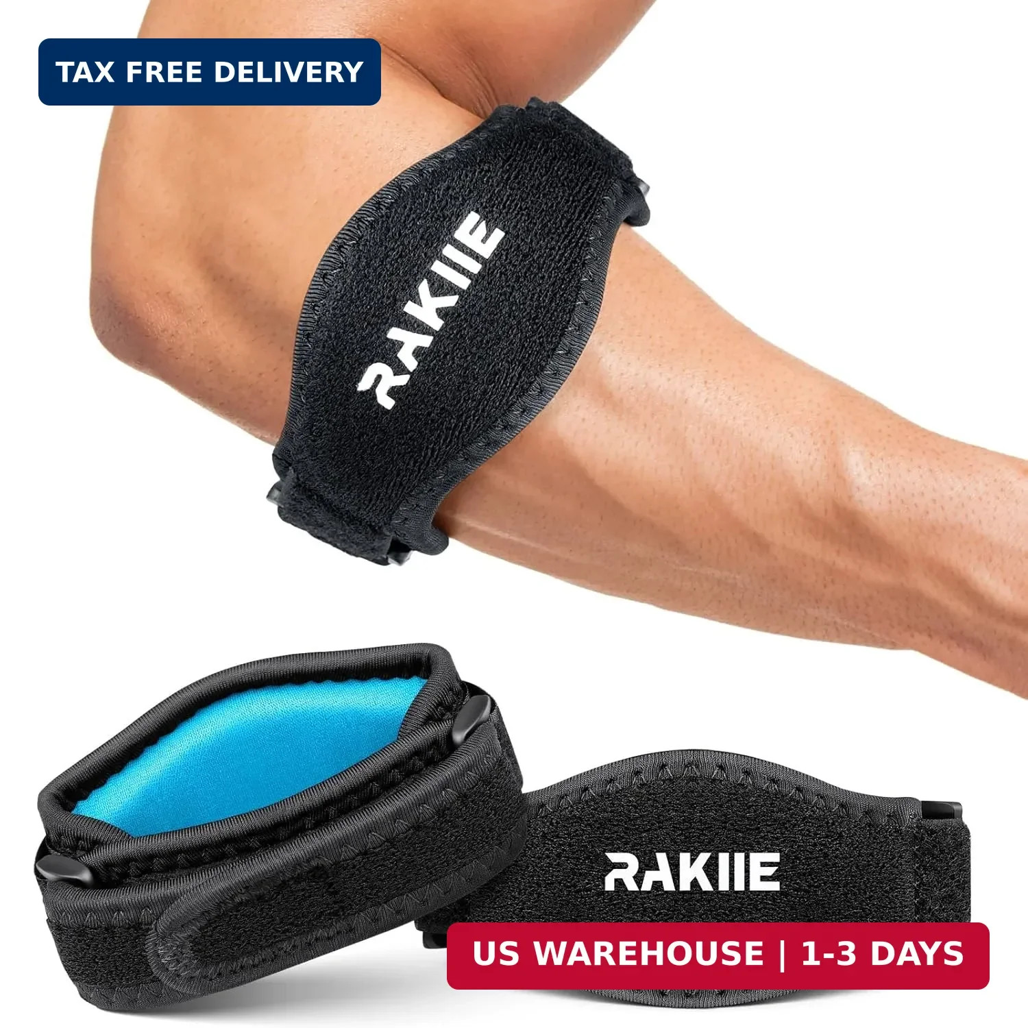 Elbow Brace 2 Pack for Tennis & Golfer’s Elbow Pain Relief