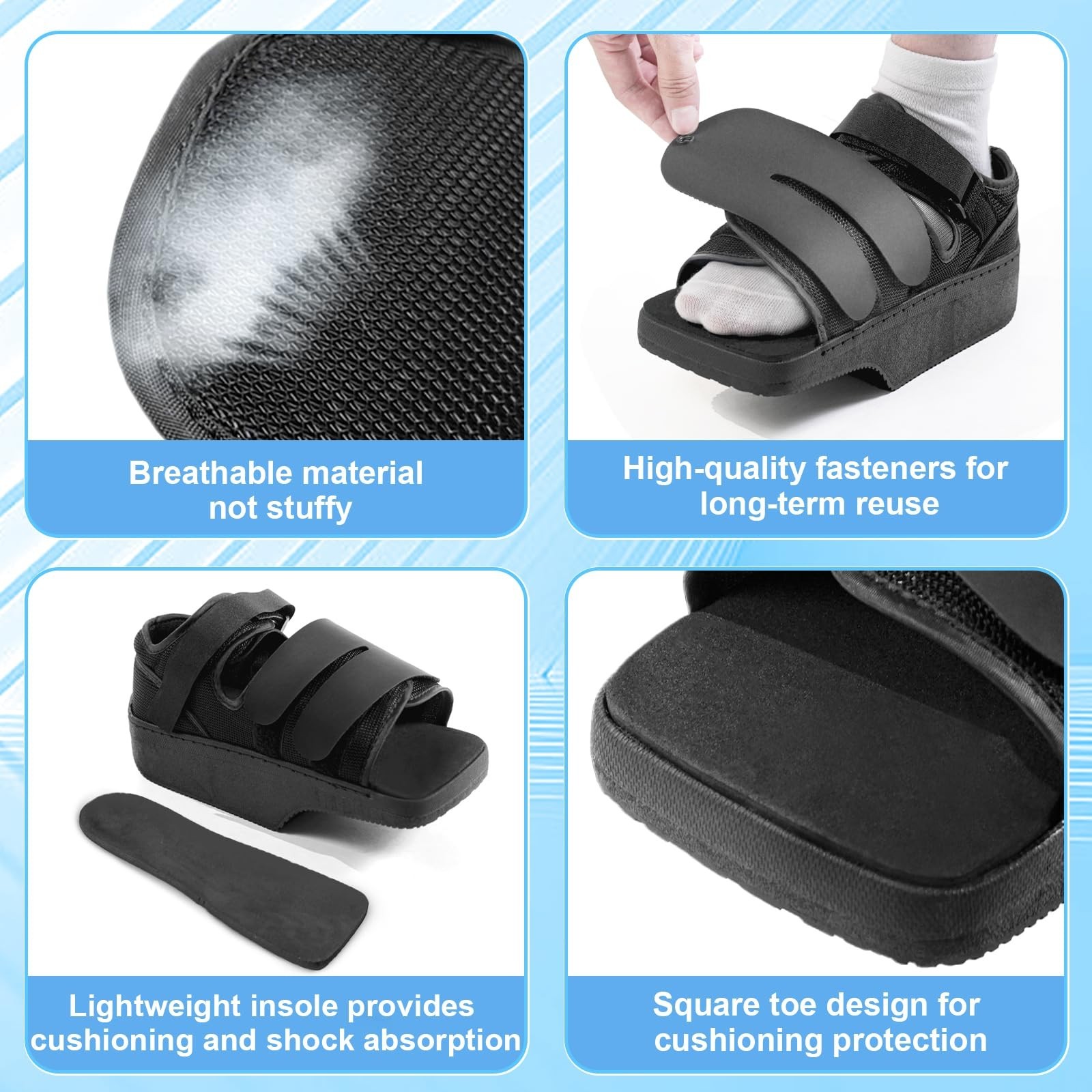 Post Op Offloading Wedge Shoe for Broken Toe, Bunion, Hammer Toe, Diabetic Foot