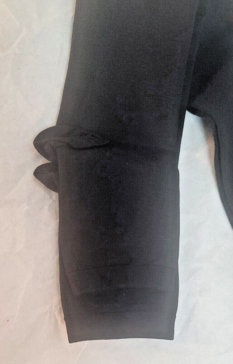 NEW 20-30 mmHg Compression Stockings ~ Unisex ~ Thigh High, Dot Top ~ Black ~ M