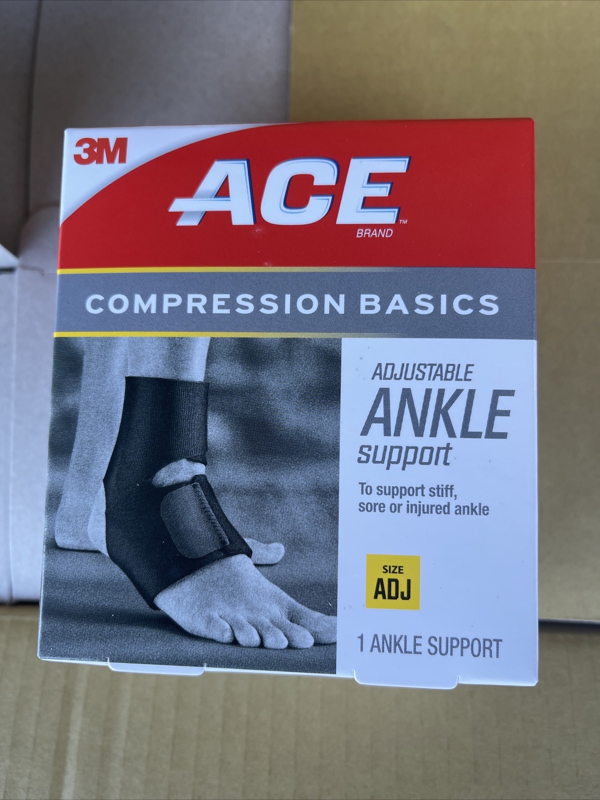 Lot Of 3 ACE Compression Adjustable Ankle Support Neoprene Left or Right Foot