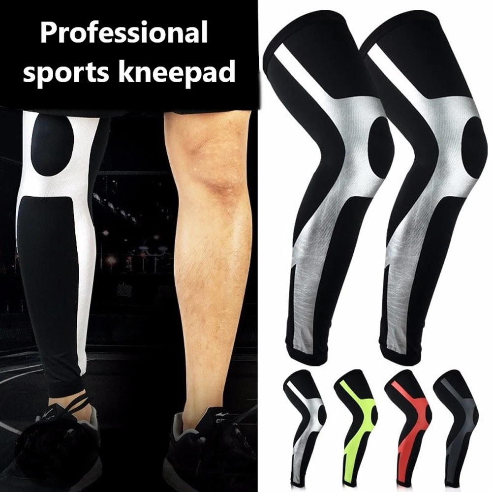 1Pcs Full Leg Compression Sleeve Knee Cycling Leg Warmers Long Leg Sleeves