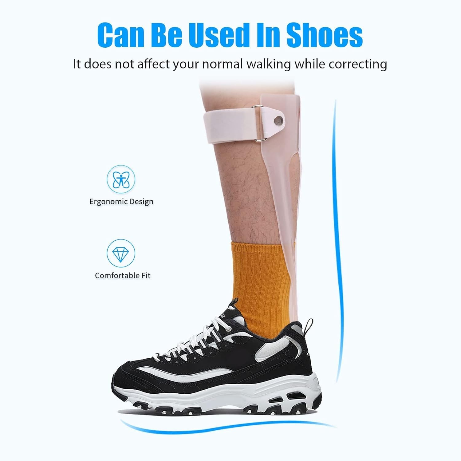 Shuyan Jiao AFO Foot Drop Brace with Shoes for Stroke Hemiplegia Classic XL-Left