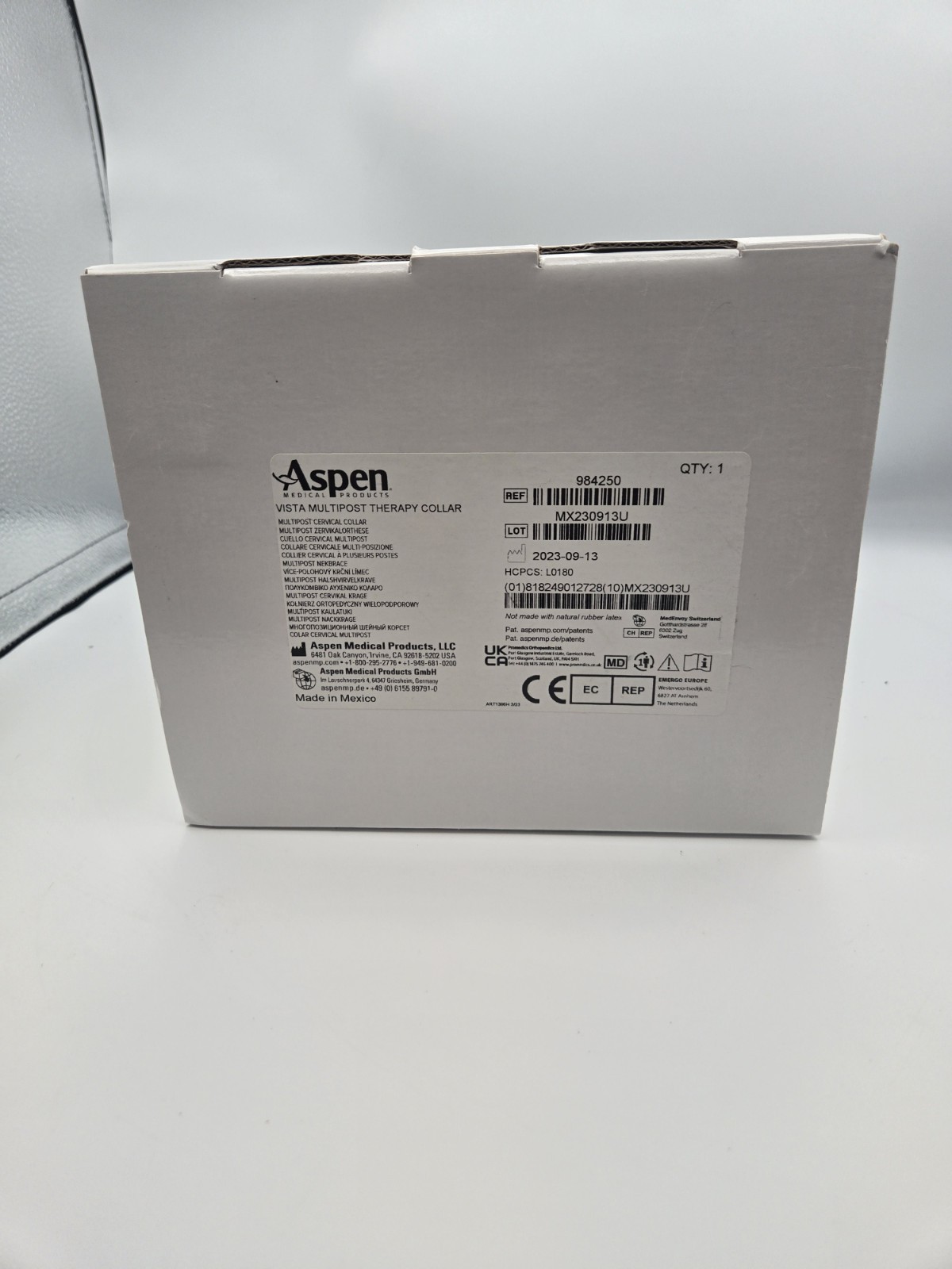 Aspen Vista Multipost Therapy Collar Universal Size Neck Brace 984250 Spine Back