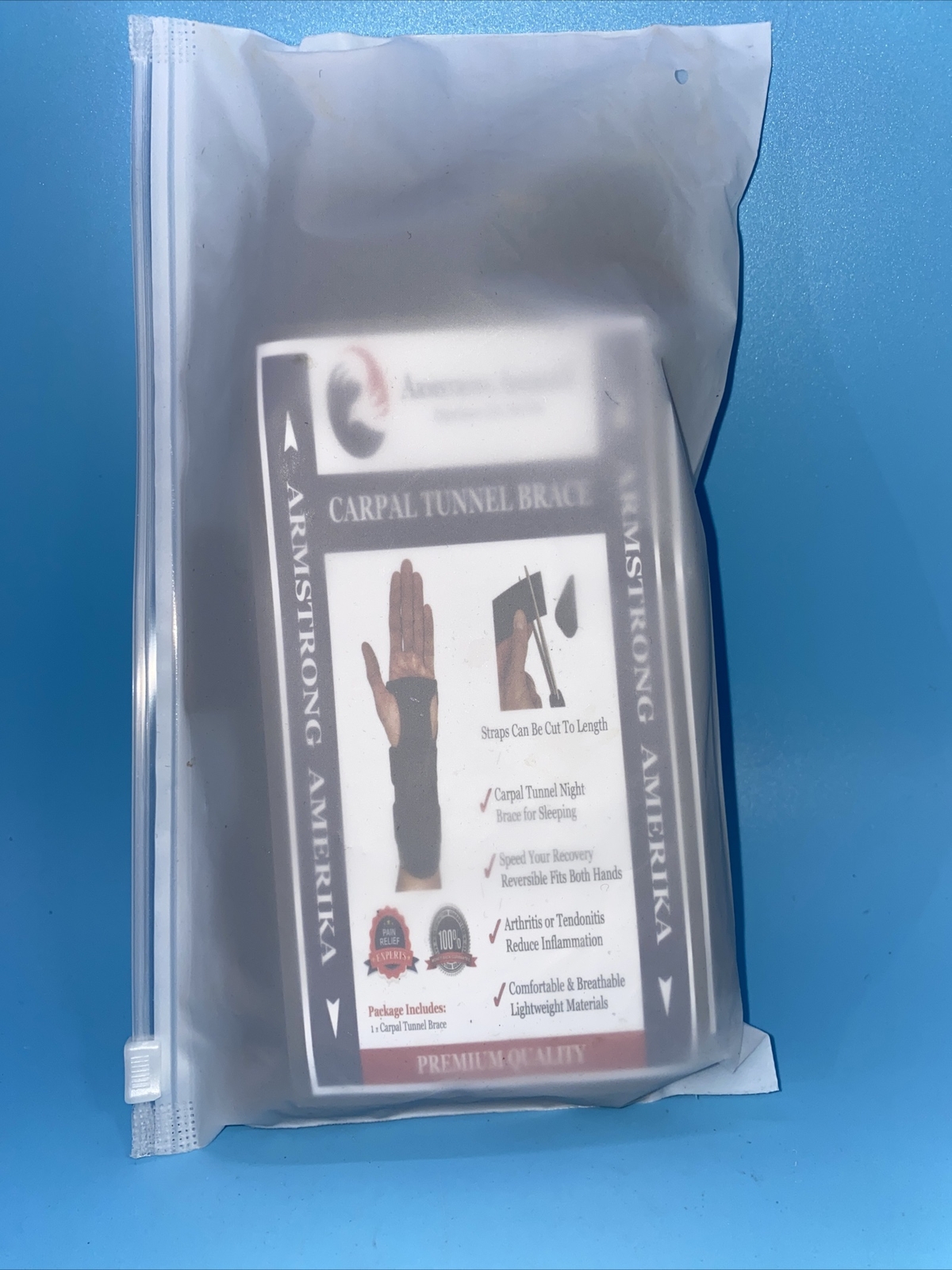 Armstrong Carpal Tunnel Wrist Brace (Night Sleep) Splint (Left/Right) Men/Women