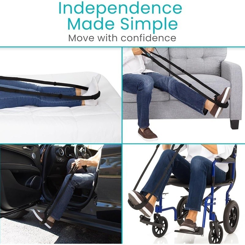 Versatile Stretch Lifter Strap Mobility Recovery Physical Therapy Leg Support US