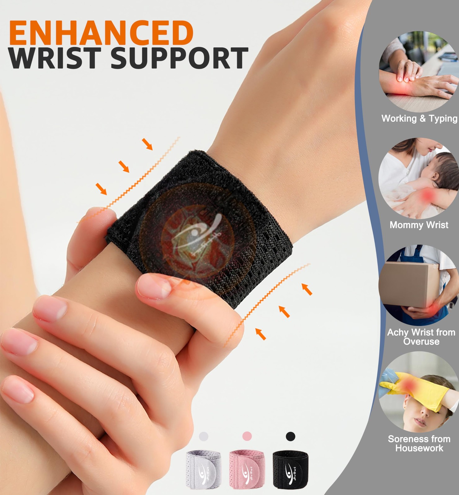 Wrist Compression Wraps, Wrist Brace Wrist Support for Sports, Mouse Hand, Mo…