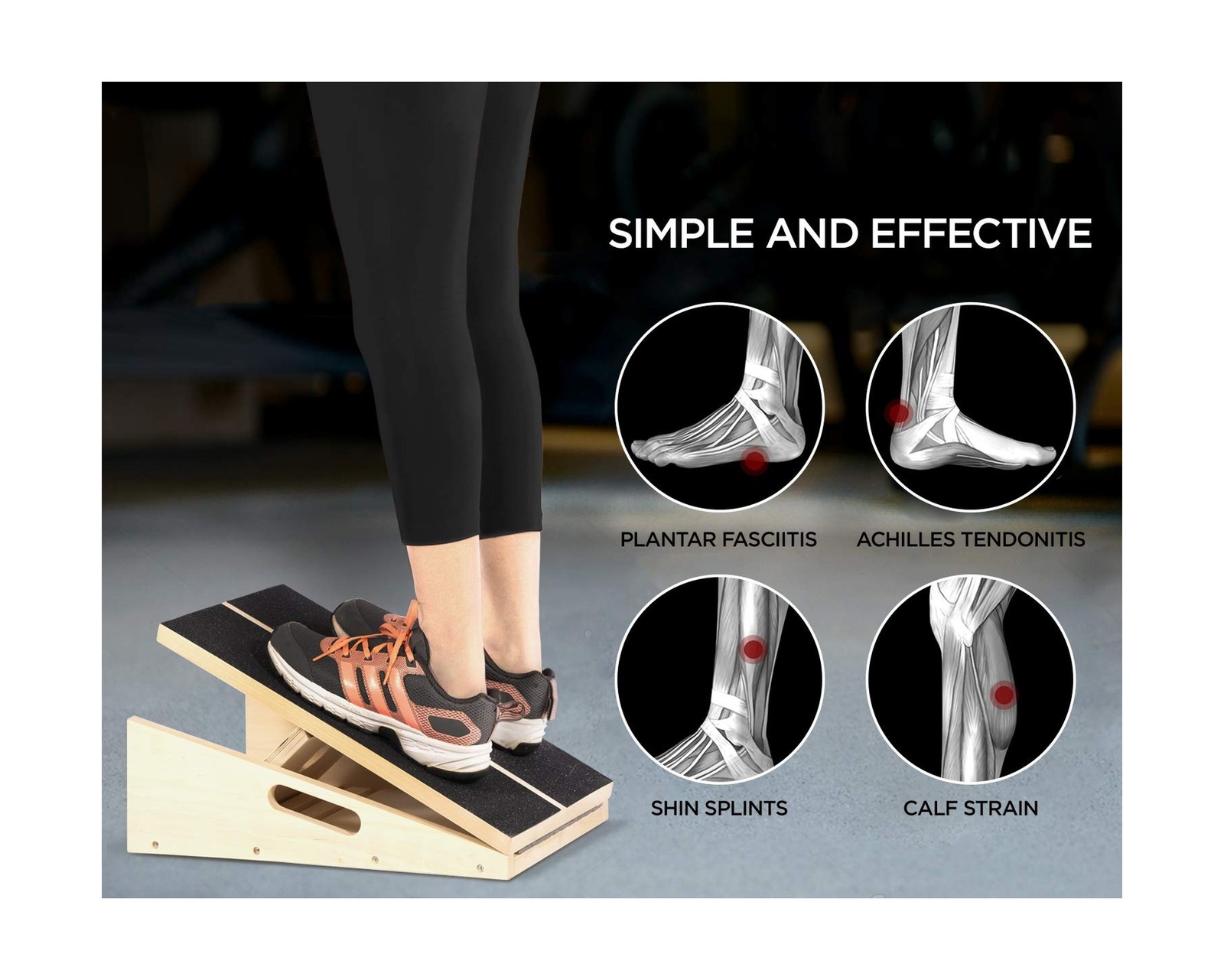 Slant Board Calf Stretcher Ankle Stretcher Calf Stretch Wedge Adjustable Incl…