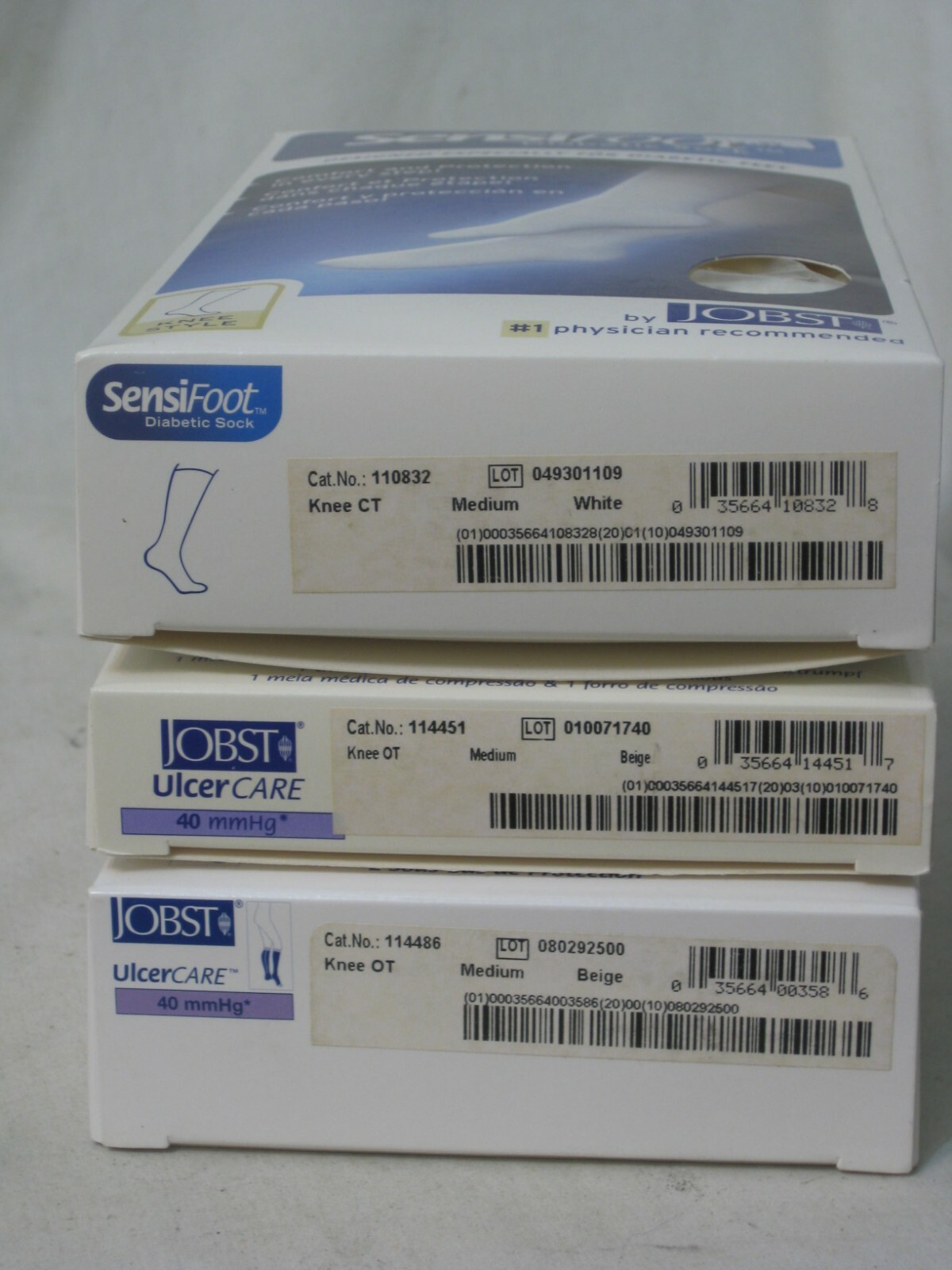 3 JOBST Medical LegWear Medium lot 114486 110832 114451 Knee High OT CL LT CT
